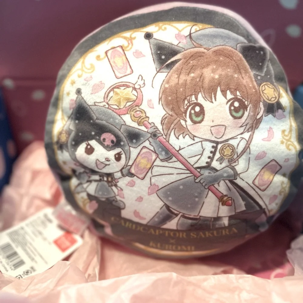 New! Carcaptor Sakura x Sanrio collab small cushion plush kuromi and my …